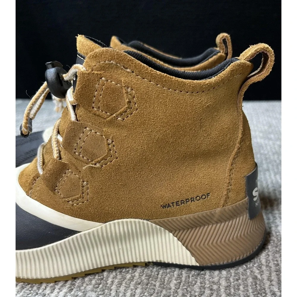 Sorel Waterproof Ankle Boots‎ Kids Size 2 Brown Suede Snow Winter NY4564-224